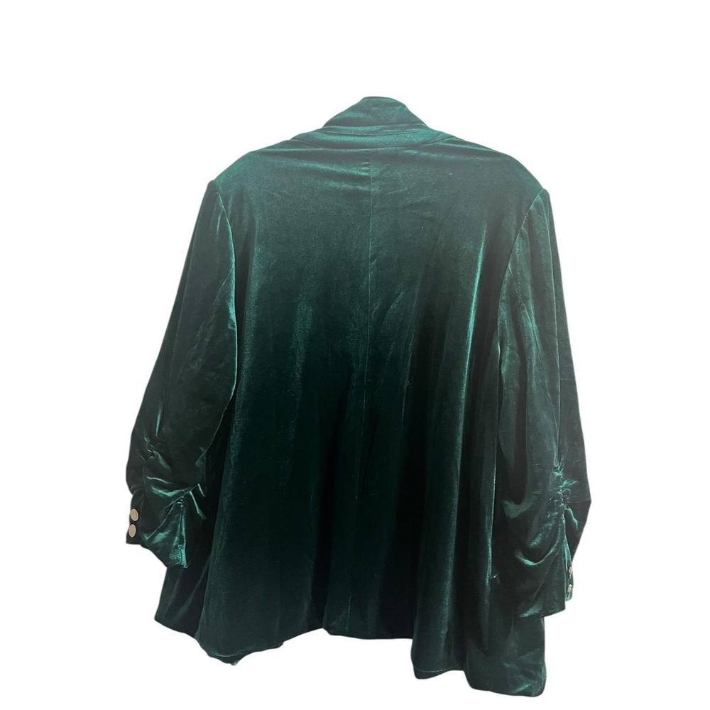 Skies Are Blue Green Velvet Blazer - Picture 8 of 10